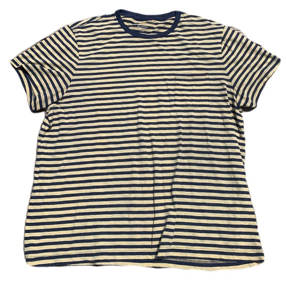 💛 Club Room Striped T-Shirt Navy & Yellow 3XL - Picture 1 of 6